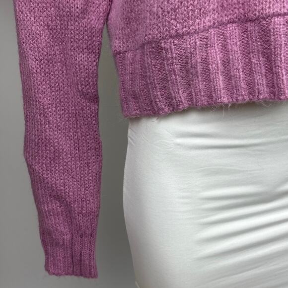 Lottie Moss Womens Pink Purple Southwest Fair Isle Crop Pullover Sweater Size S - Picture 6 of 8